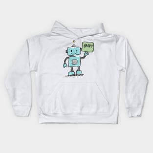 Cute Happy Robot Kids Hoodie